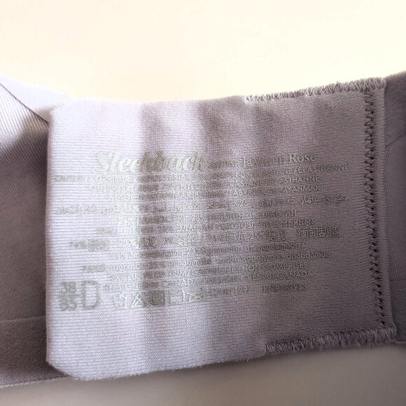 NWOT La Vie En Rose Lightly Lined Sleek Back Bra Mauve Roses Sz 38D - Picture 6 of 6